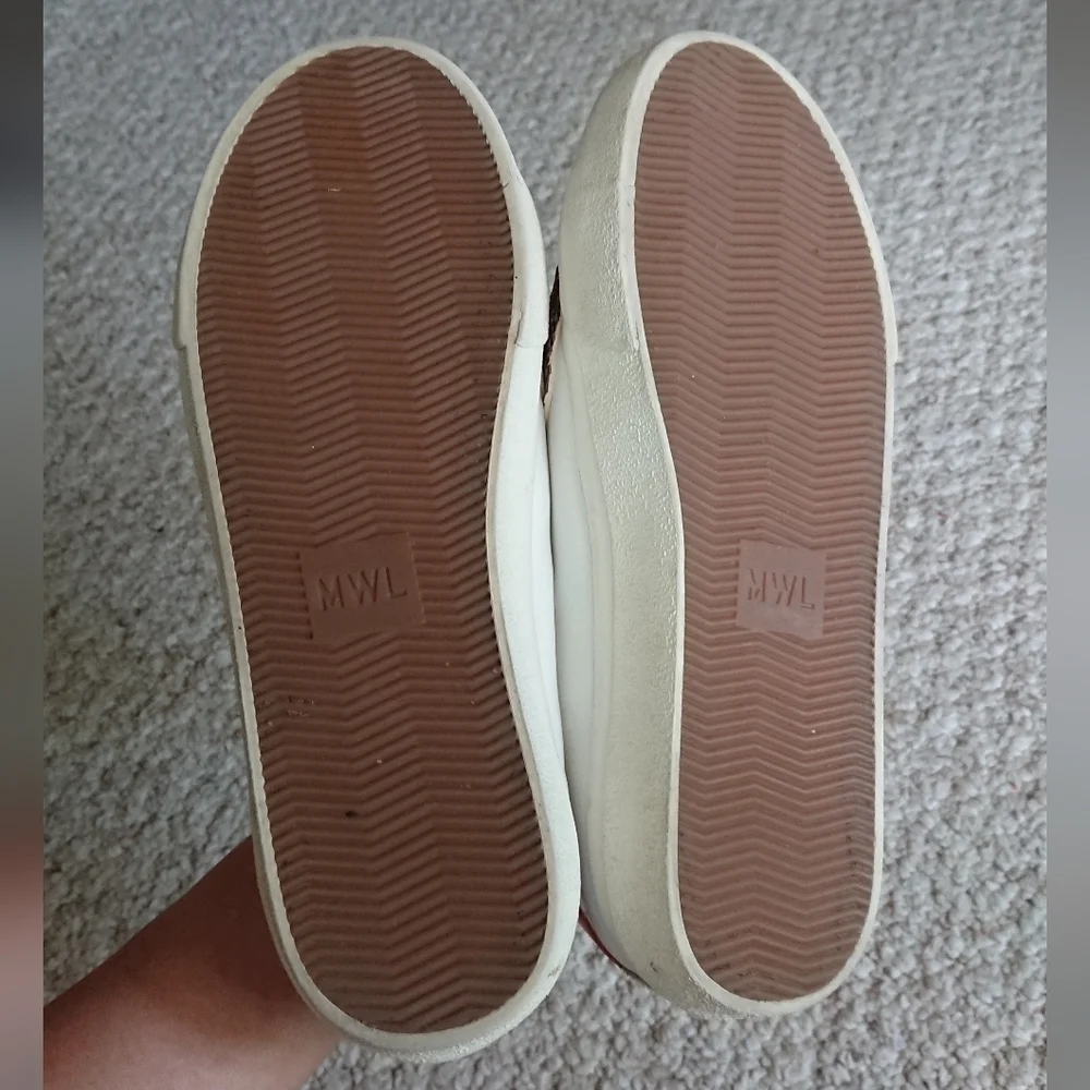 MADEWELL Sidewalk Sneakers in Snake Embossed Leather Wave Edition size 7.5